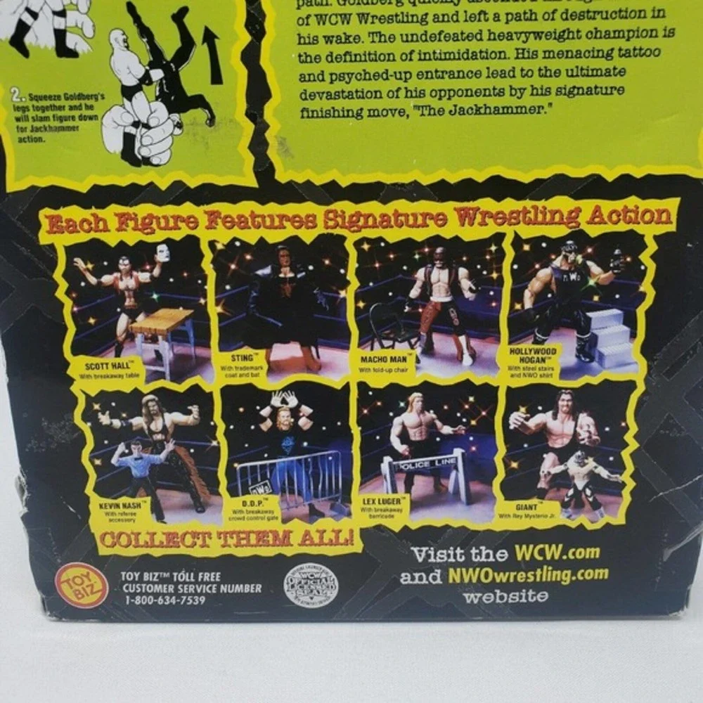 WCW Goldberg NEW Masked Wrestler‎ Action Figure Smash 'N Slam Wrestlers 1999 VTG